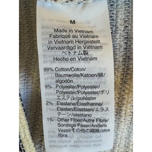 Madewell Texture & Thread White Navy Stripe Kimono Wrap Tie Waist Jacket M - Picture 8 of 8